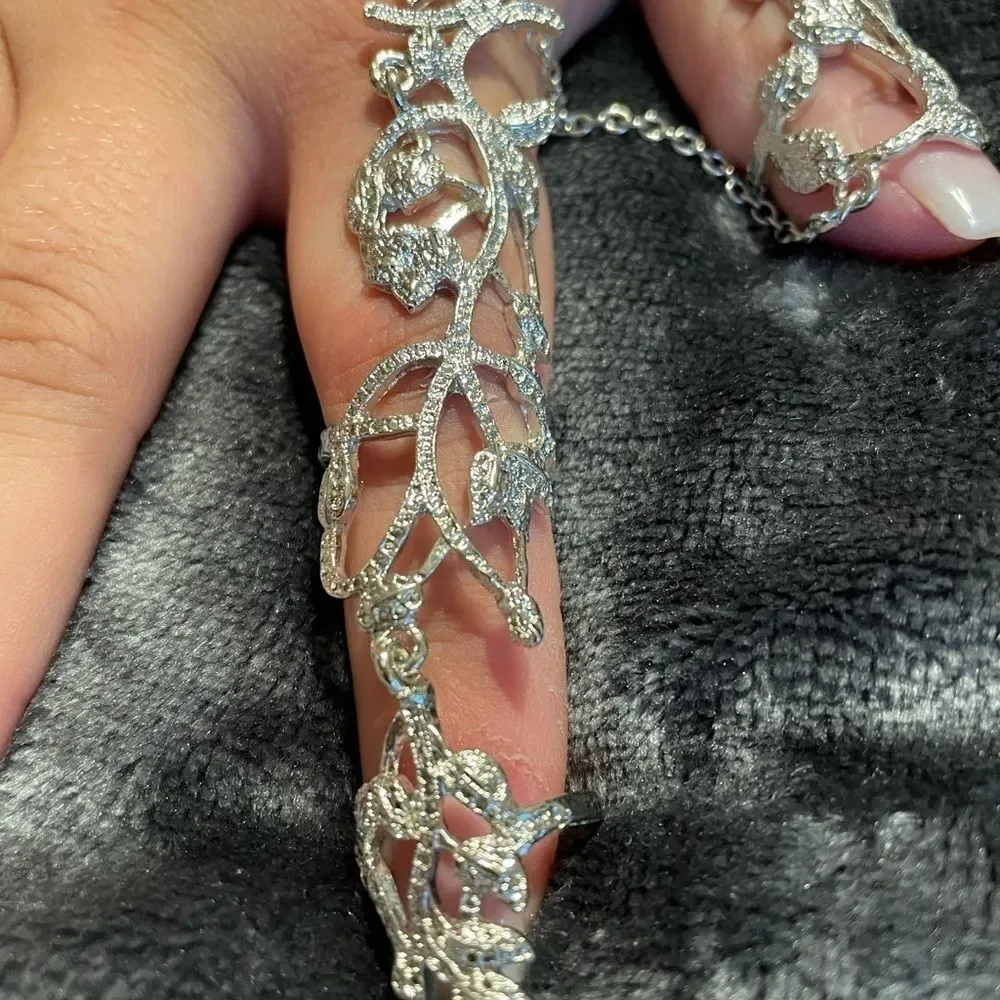 FASHION 2 PIECE RING SET IN SILVER TONE - Picture 1 of 5